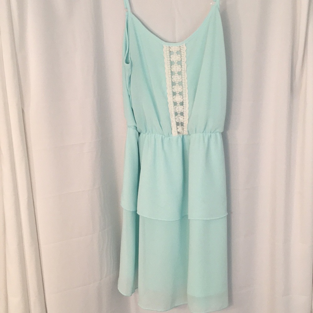Blue lace dress